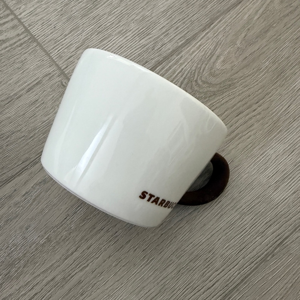 Starbucks White and Brown Mug